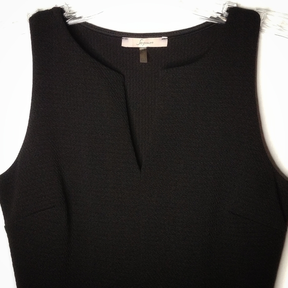Soprano Black Peplum Sleeveless Knit Top Size XS - Picture 2 of 5